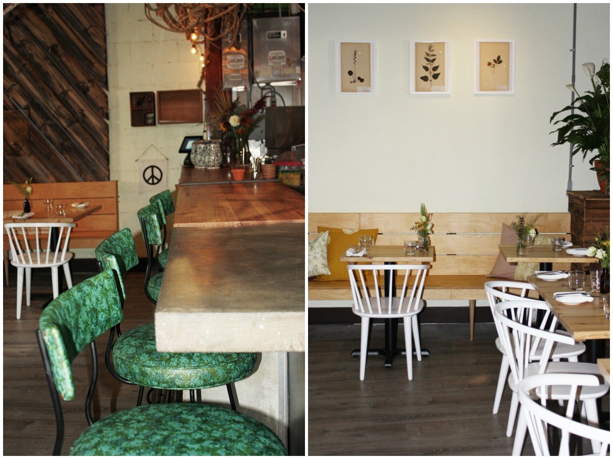 Field & Vine counter seats and dining room